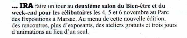 Le Salon Bien-Être - Article de Presse