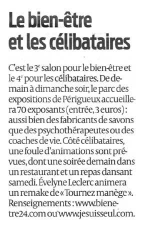 Le Salon Bien-Être - Article de Presse