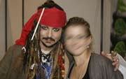 Lors de la Nocturne du Vendredi - Selfies avec Jack Sparrow