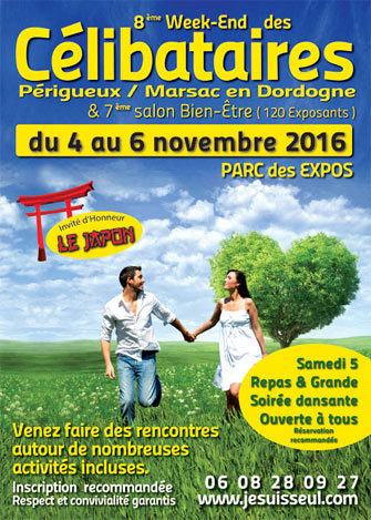 L'Affiche du dernier Week-End Célibataires à Périgueux en Dordogne